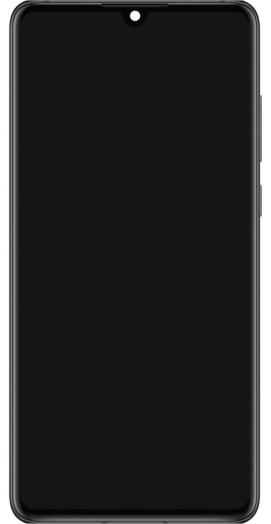 Touchscreen-skærm Huawei P30, med ramme og batteri, sort, servicepakke 02354HLT