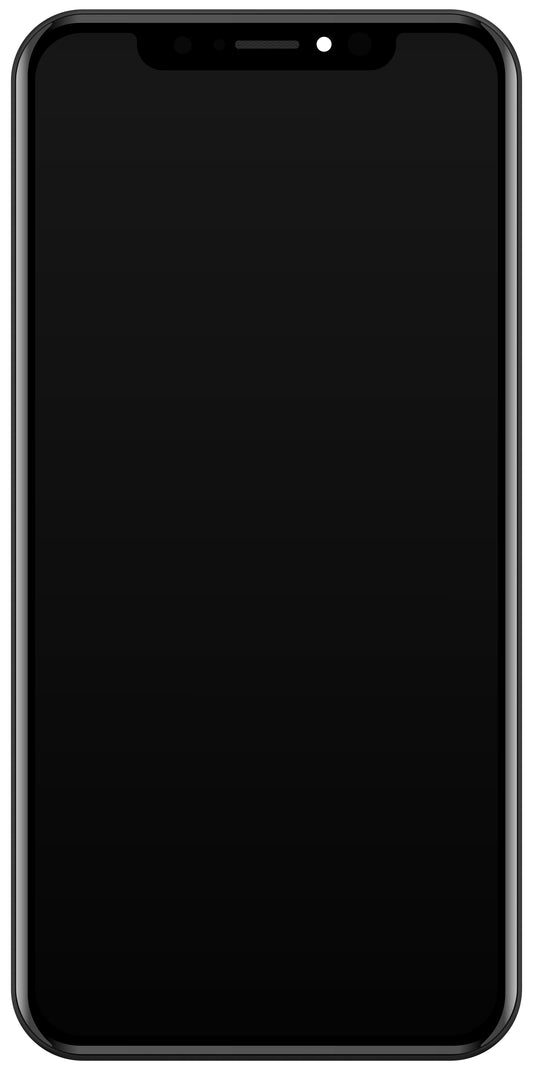 JK Touchscreen Display til Apple iPhone X, med ramme, In-Cell LCD-version, sort