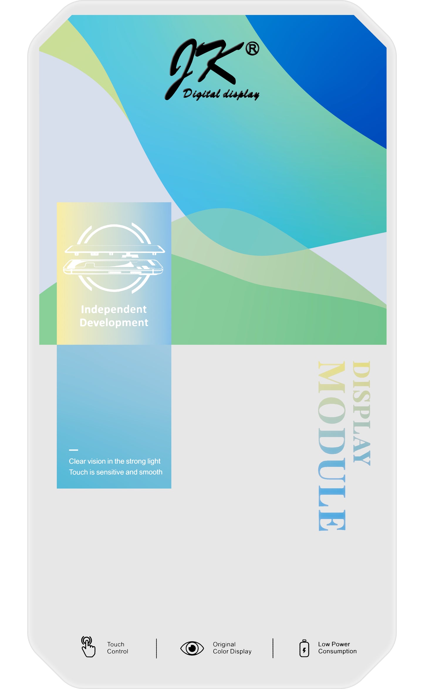 JK Touchscreen Display til Apple iPhone 12 Pro Max, med ramme, In-Cell LCD-version, sort