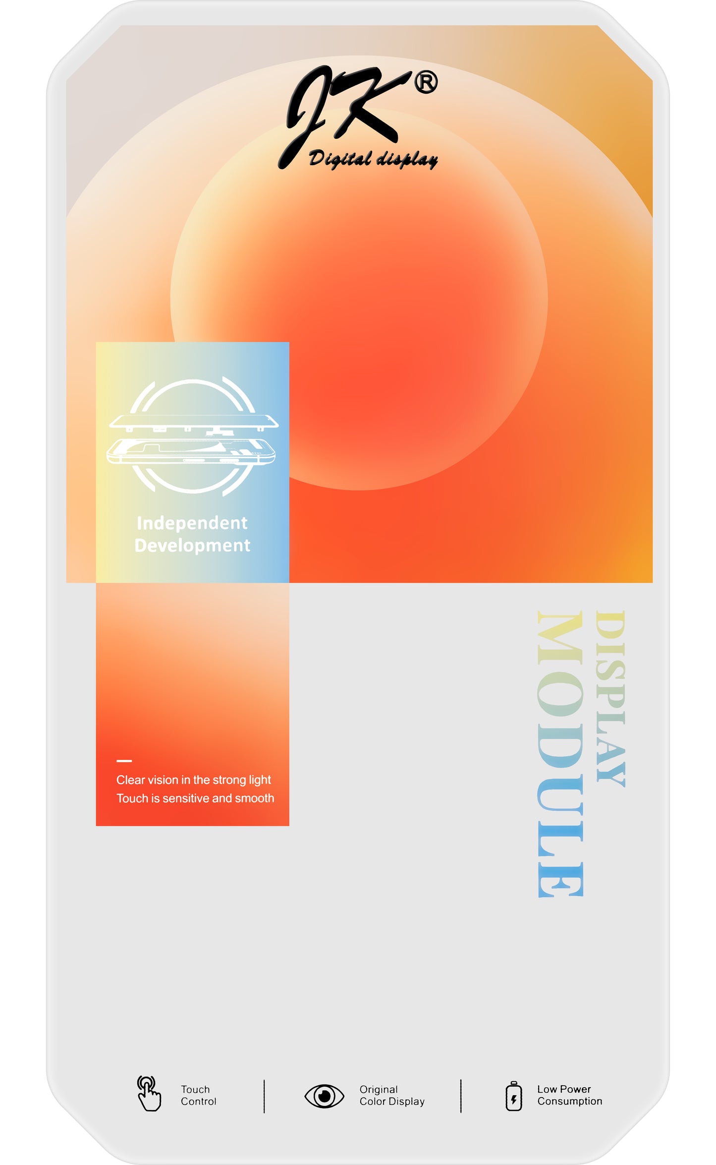 JK Touchscreen Display til Apple iPhone XS Max, med ramme, In-Cell LCD-version, sort