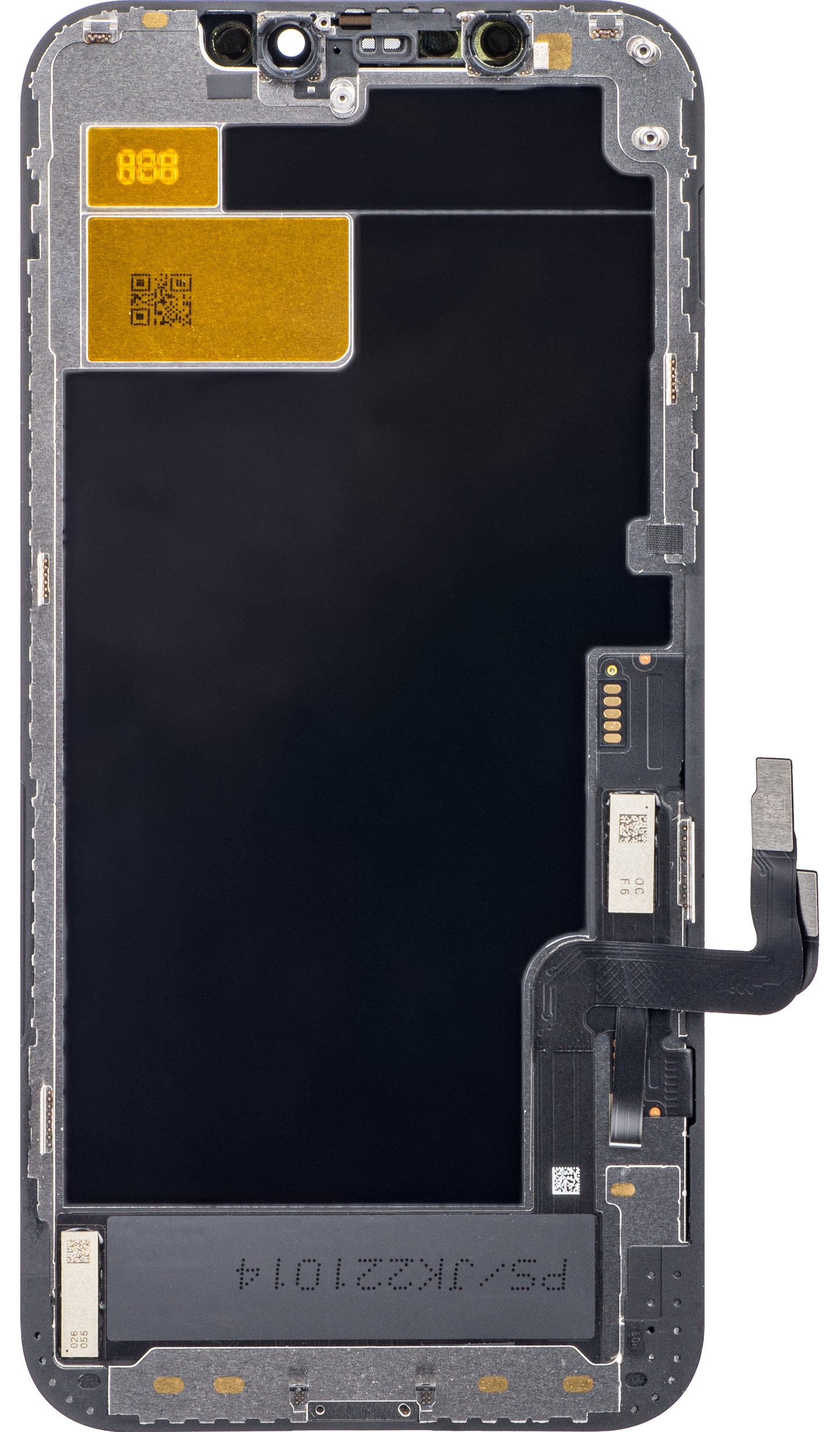 JK Touchscreen Display til Apple iPhone 12 / 12 Pro, med ramme, In-Cell LCD-version, sort