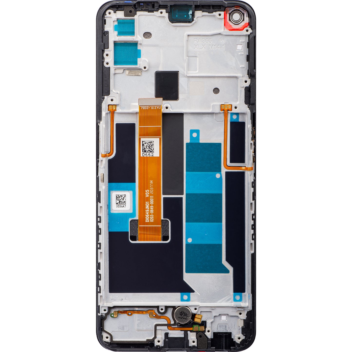 Realme 7 5G Touchscreen Display Realme 7 5G, med ramme, sort, servicepakke 4904747