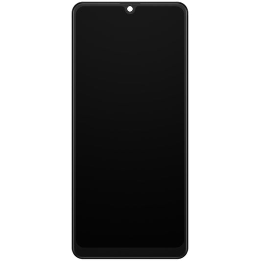 Touchscreen-skærm Samsung Galaxy A31 A315, med ramme, sort, servicepakke GH82-2276761A