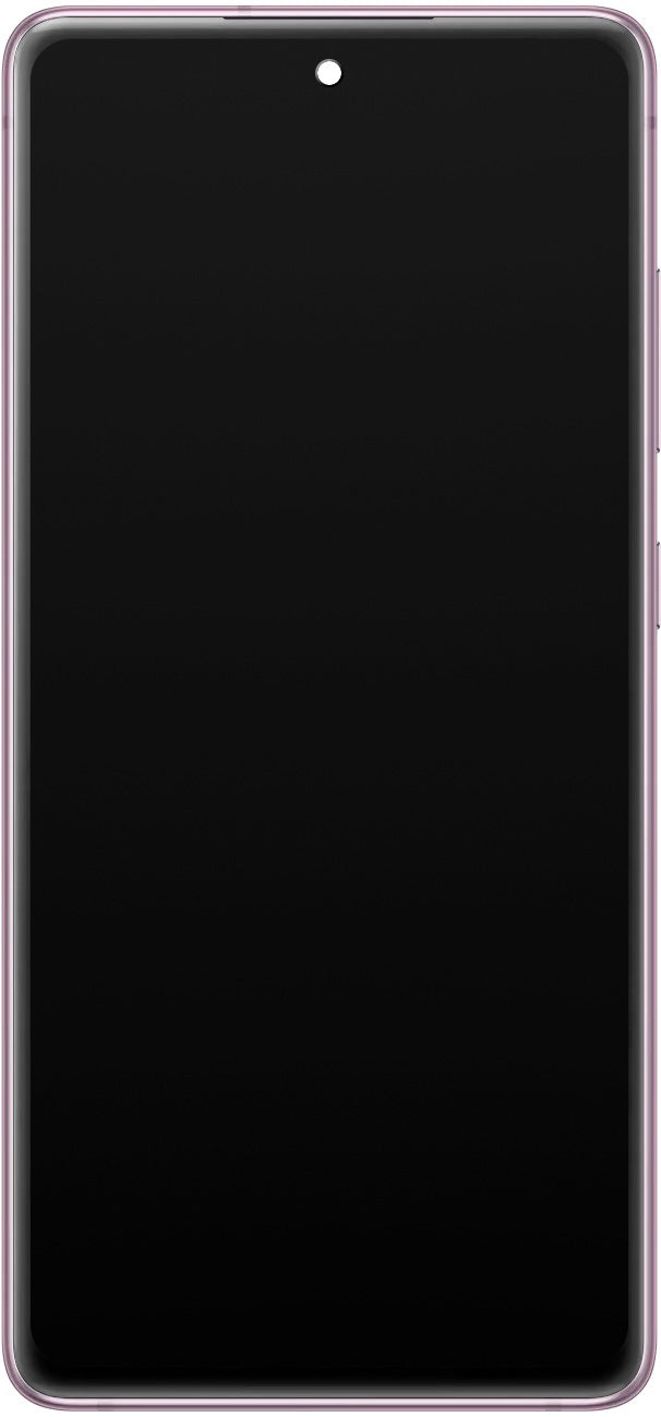 Touchscreen-skærm Samsung Galaxy S20 FE 5G G781, med ramme, lilla, servicepakke GH82-24214C