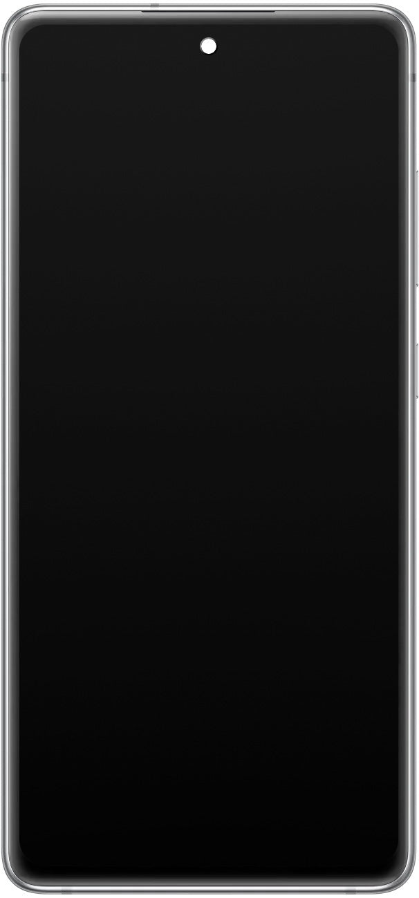 Touchscreen-skærm Samsung Galaxy S20 FE 5G G781, med ramme, hvid, servicepakke GH82-24214B