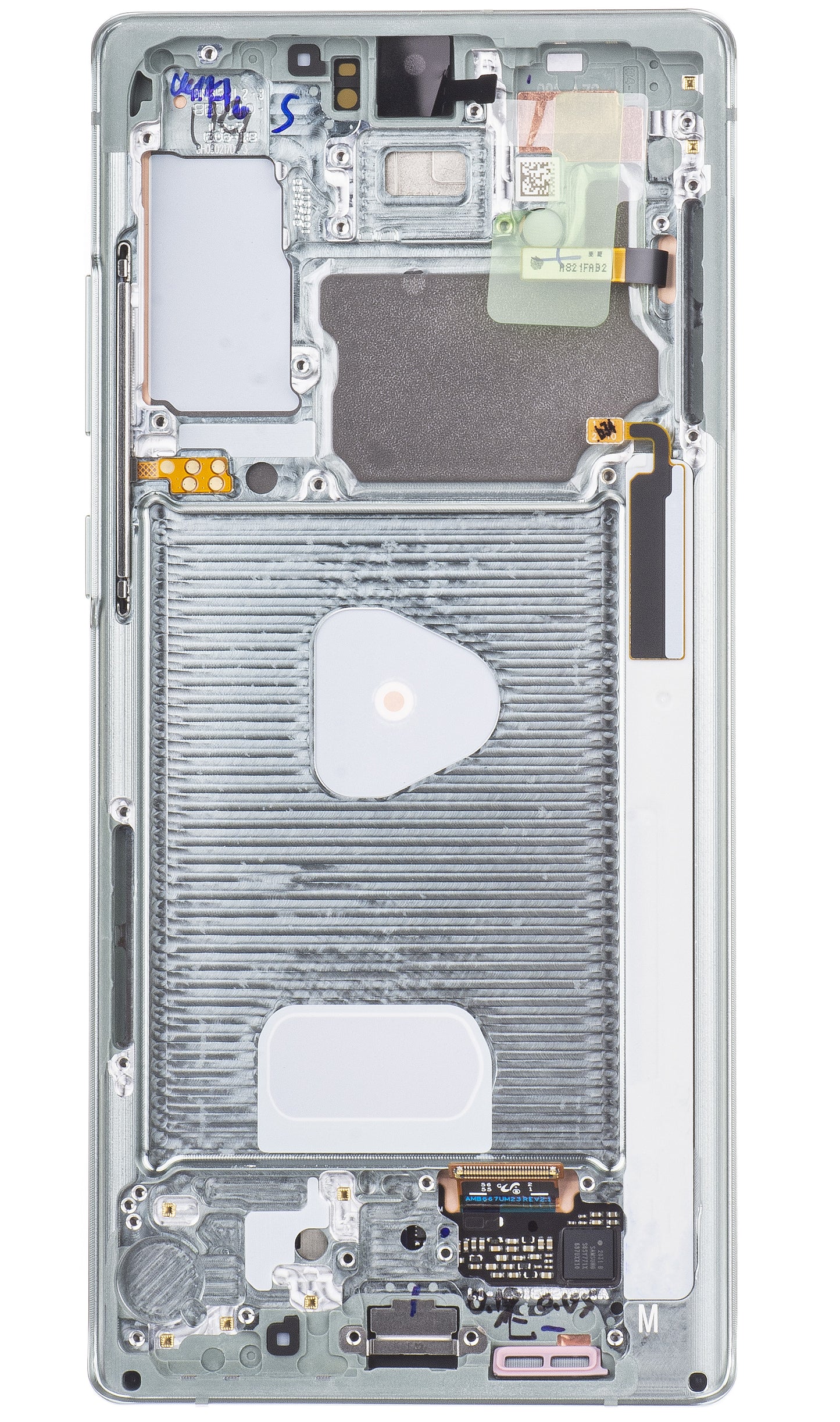 Touchscreen Display Samsung Galaxy Note 20 5G N981 / Note 20 N980, med ramme, grøn, Service Pack GH82-23495C