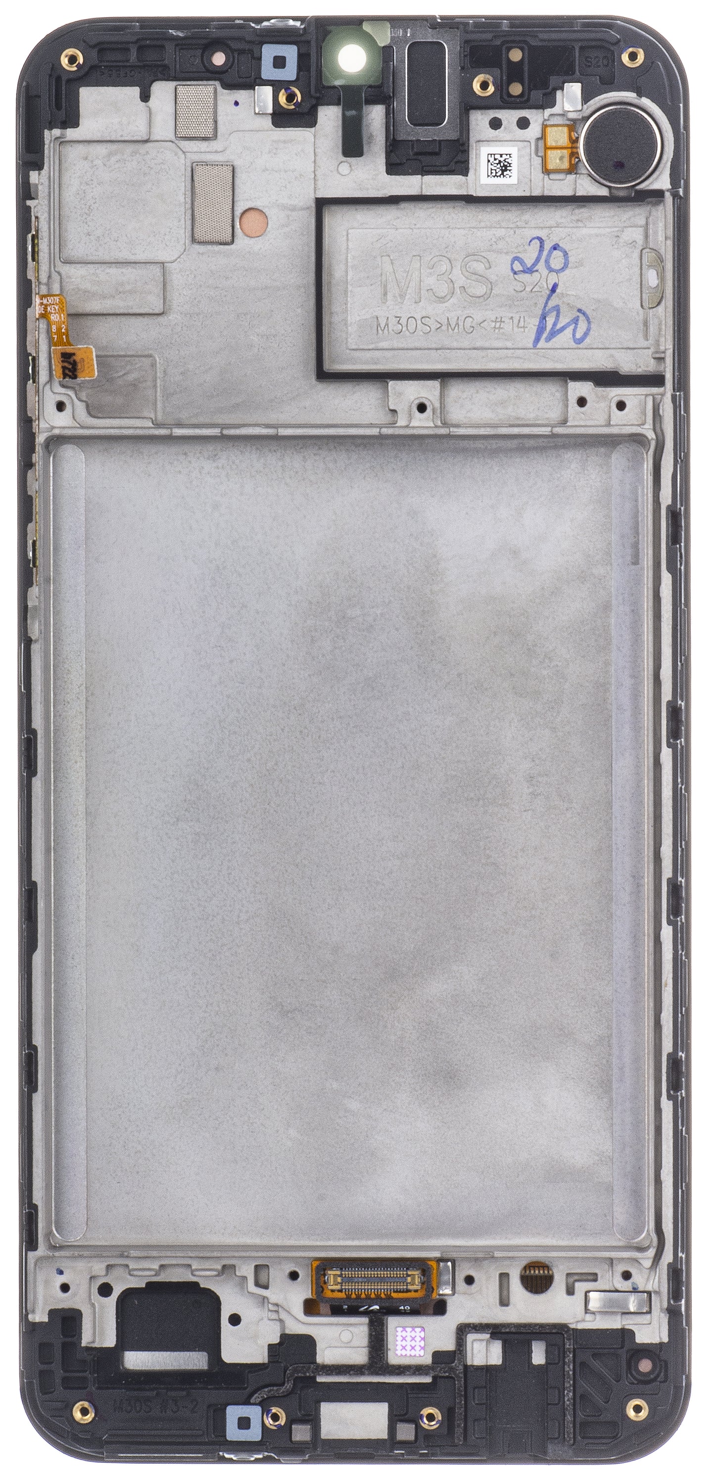 Samsung Galaxy M21 M215 / M30s M307 Touchscreen Display med ramme, sort, Service Pack GH82-21265A