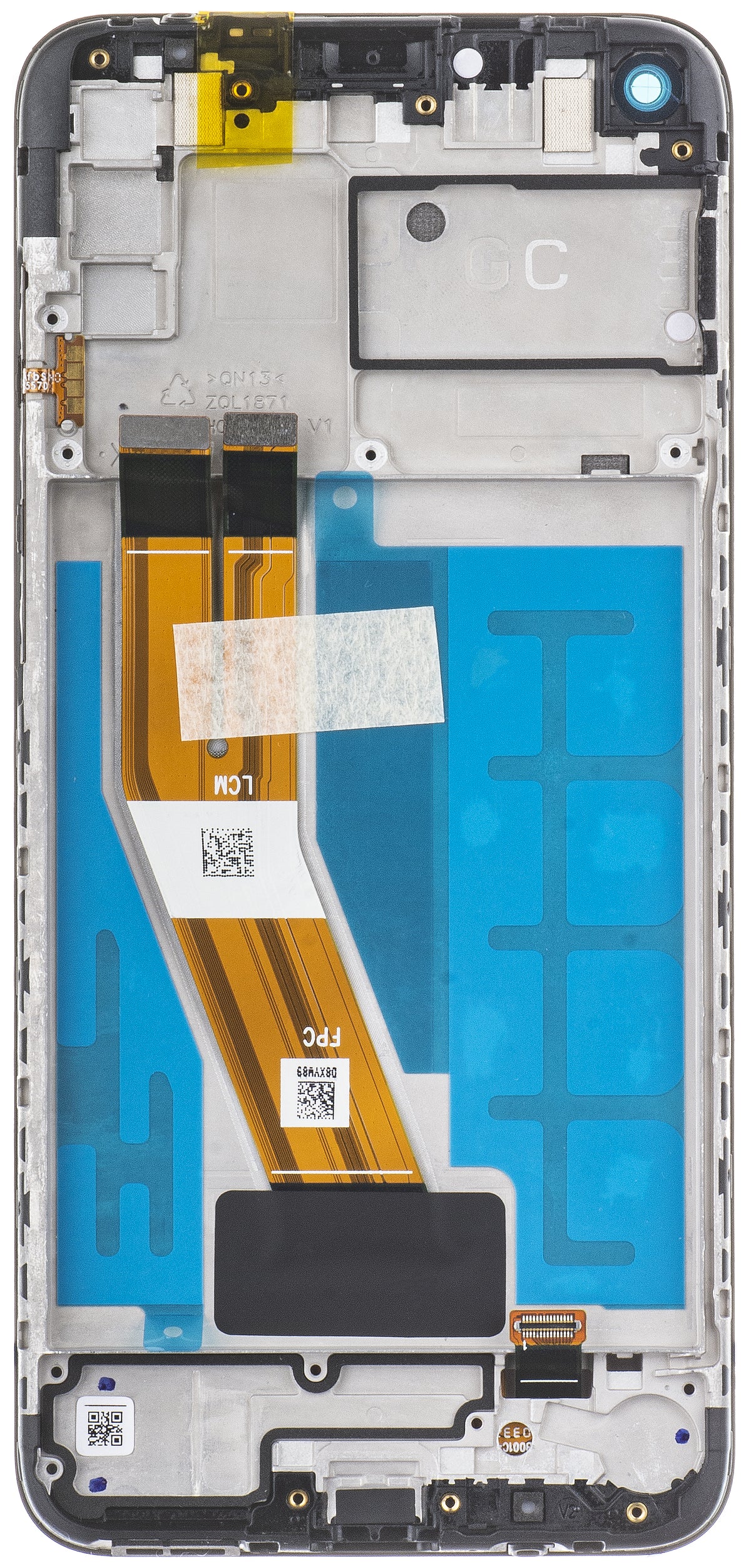Display med touchscreen Samsung Galaxy A11 A115, med ramme, sort, Service Pack GH81-18760A