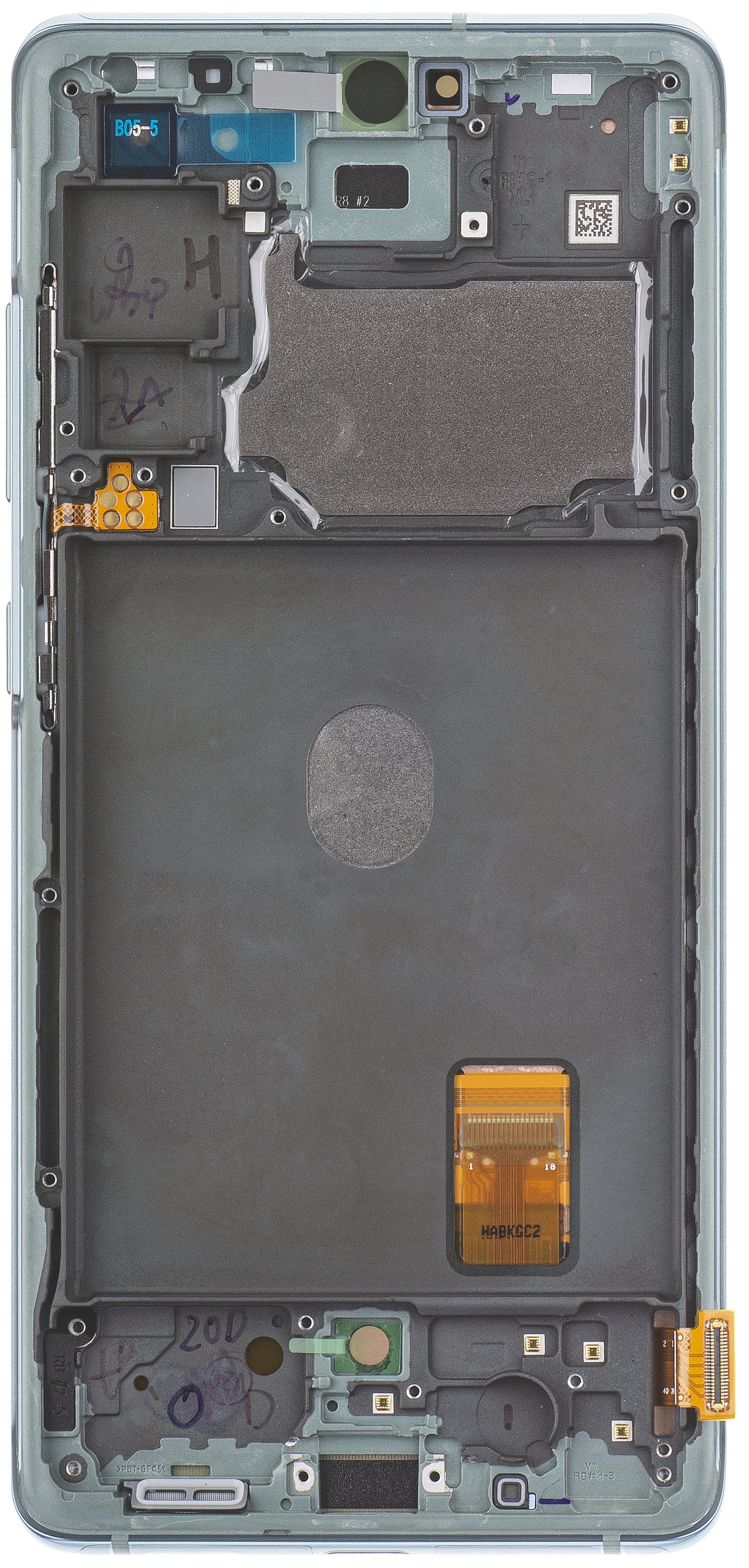 Samsung Galaxy S20 FE G780 Touchscreen Display med ramme, Grøn (Cloud Mint), Service Pack GH82-24220D