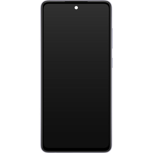 Touchscreen Display Samsung Galaxy A52s 5G A528, med ramme, Lilla, Service Pack GH82-26861C