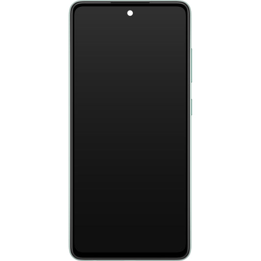 Touchscreen Display Samsung Galaxy A52s 5G A528, med ramme, grøn, Service Pack GH82-26861E