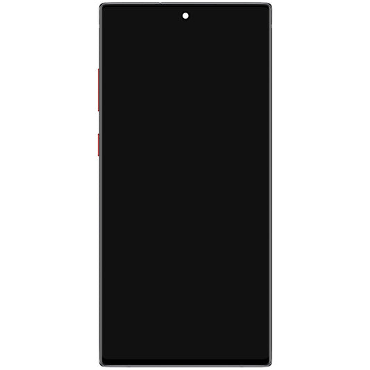 Touchscreen-skærm Samsung Galaxy Note 10+ 5G N976 / Note 10+ N975, med ramme, sort (Aura Black Star Wars), Service Pack GH82-21620A