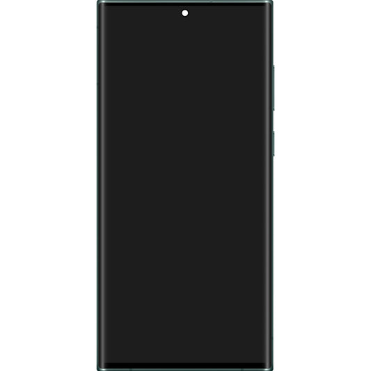 Touchscreen-skærm Samsung Galaxy S22 Ultra 5G S908, med ramme, grøn, servicepakke GH82-27488D