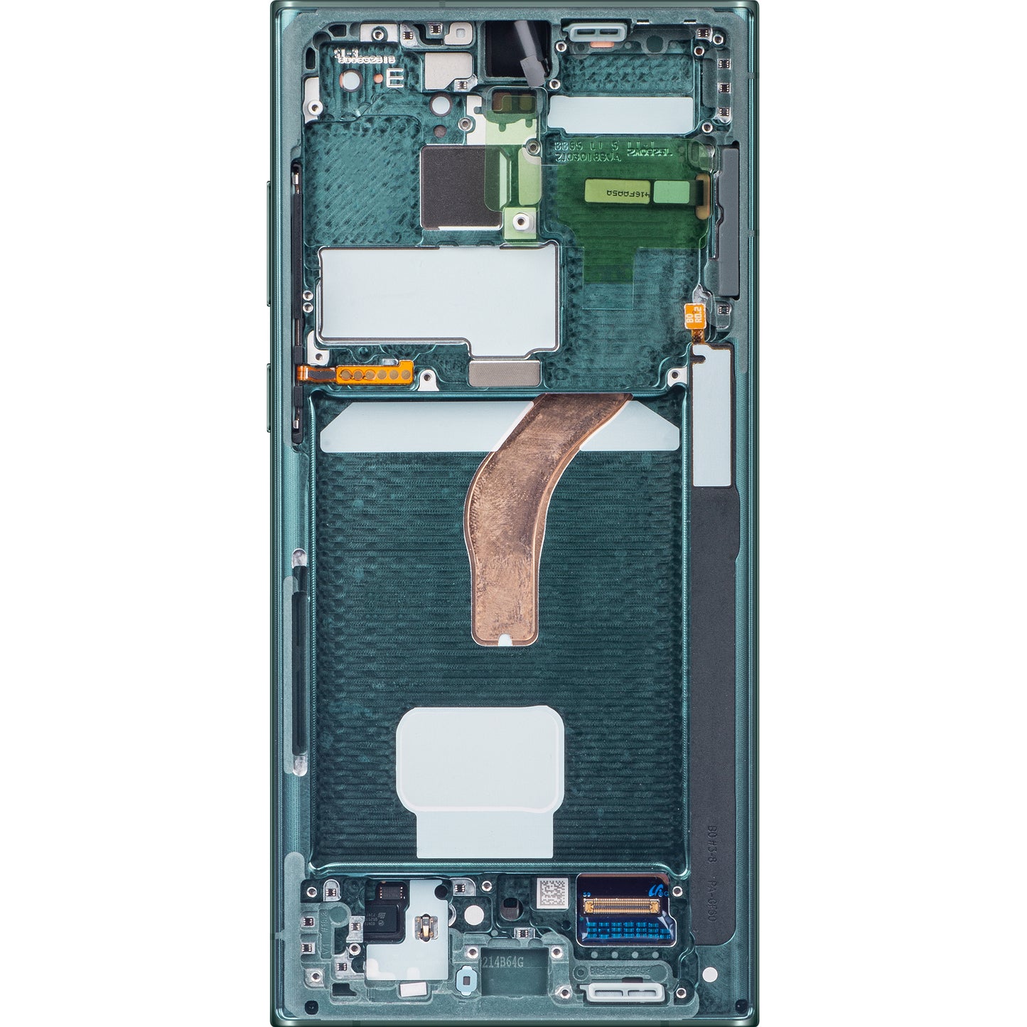 Touchscreen-skærm Samsung Galaxy S22 Ultra 5G S908, med ramme, grøn, servicepakke GH82-27488D