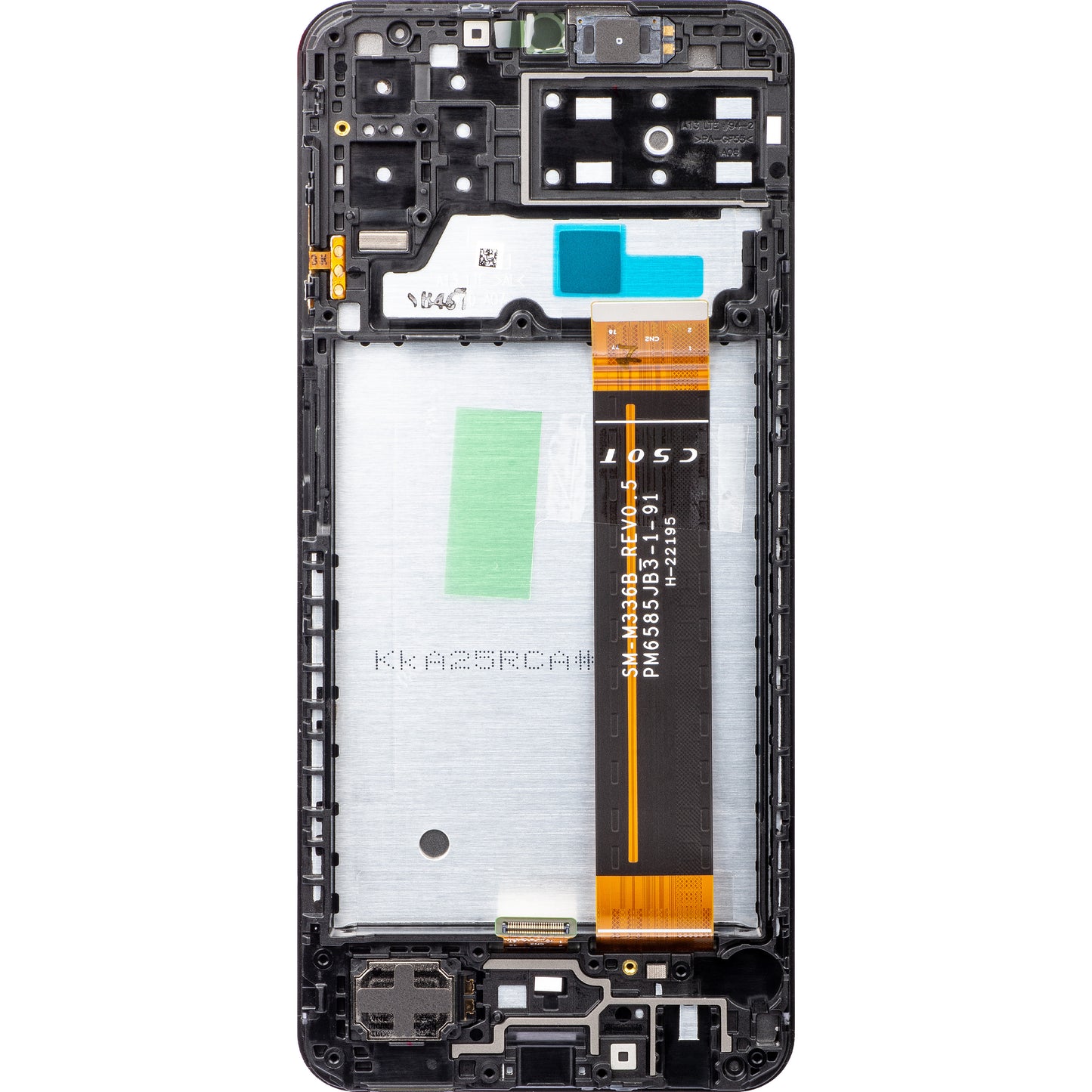 Touchscreen-skærm Samsung Galaxy A13 A137, med ramme, sort, servicepakke GH82-29228A