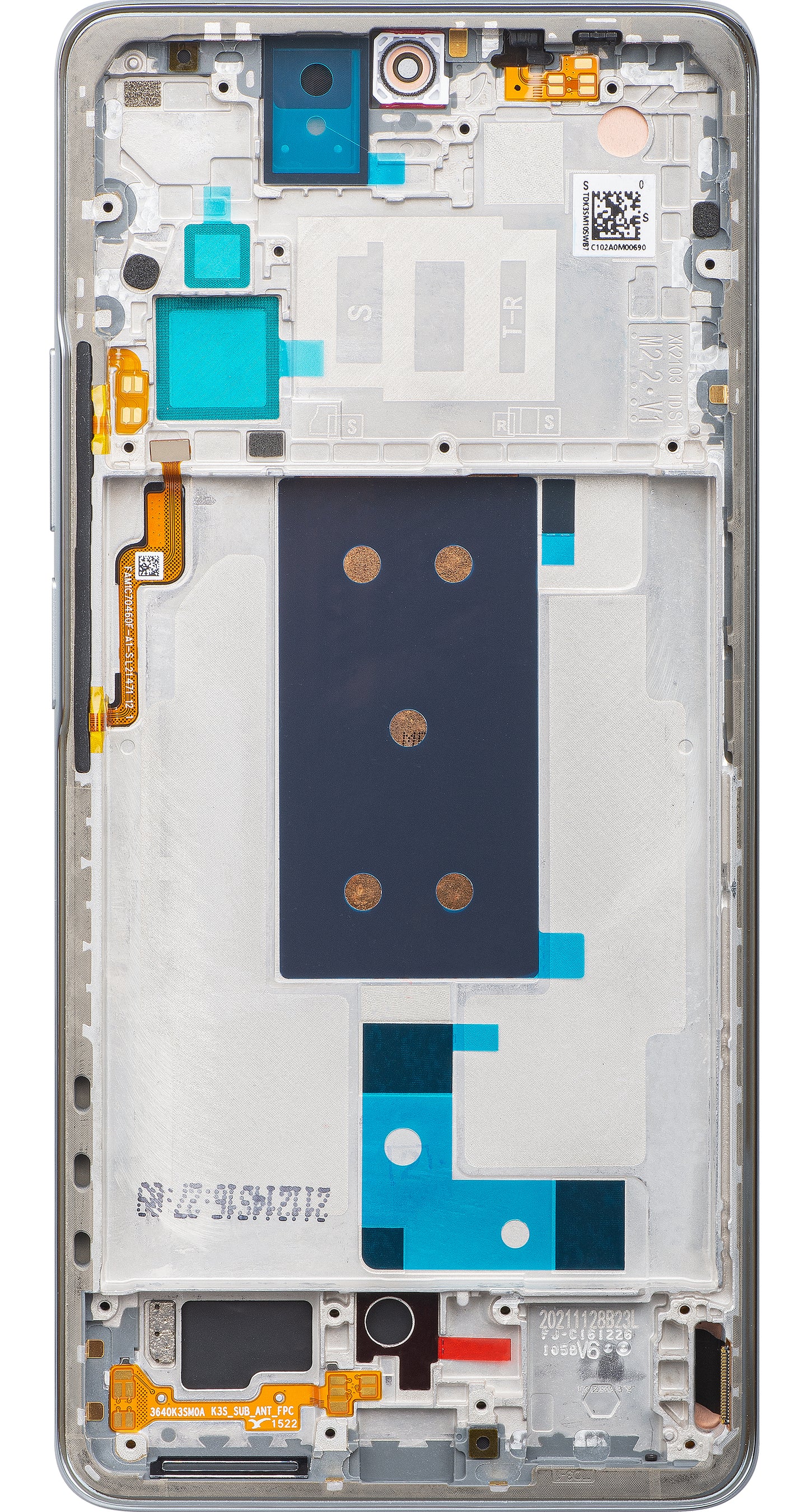 Xiaomi 11T berøringsskærm, med ramme, sølv, servicepakke 560003K11R00