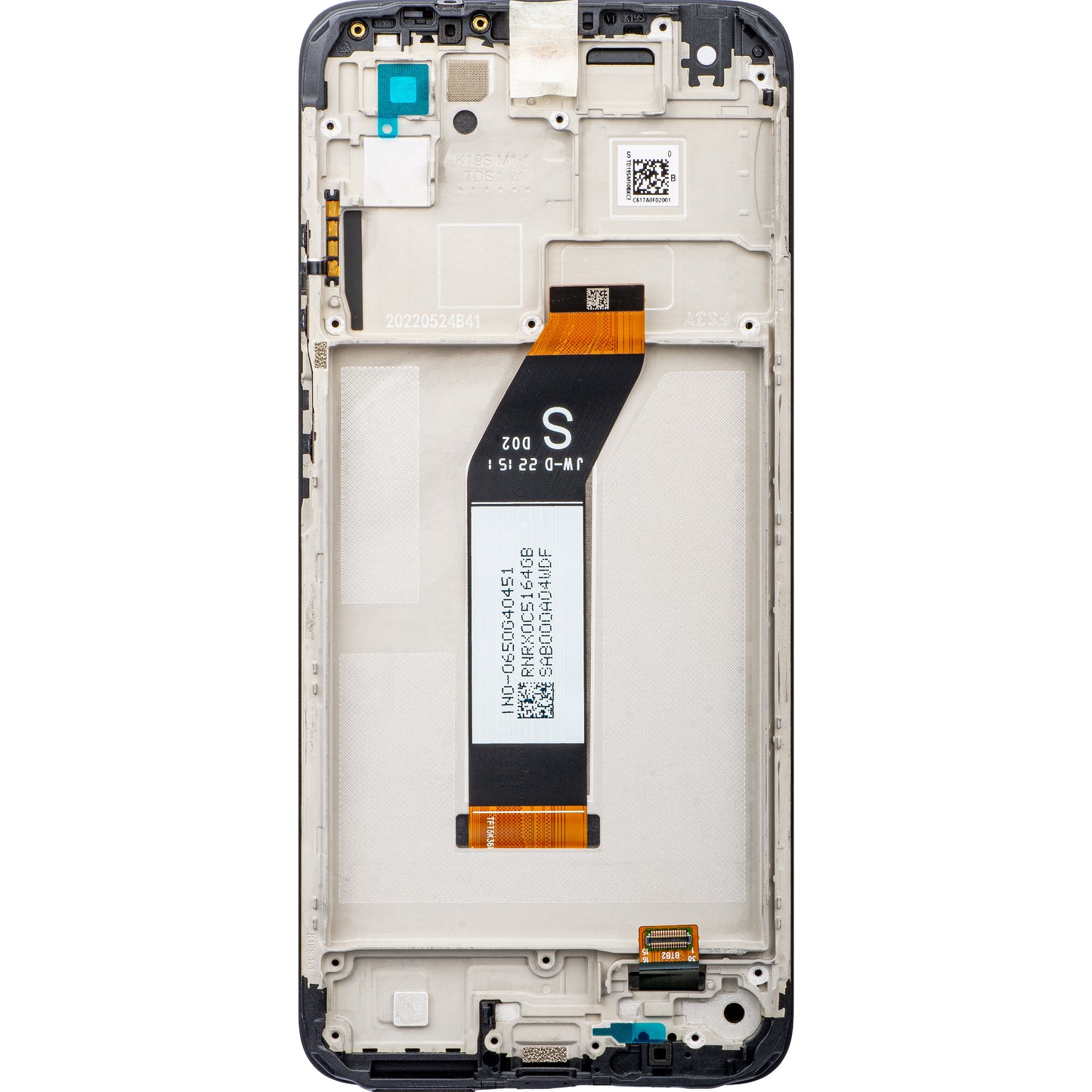 Xiaomi Redmi Redmi 10 2022 Touchscreen Display, med ramme, grå (koksgrå), Service Pack 560001K19S00