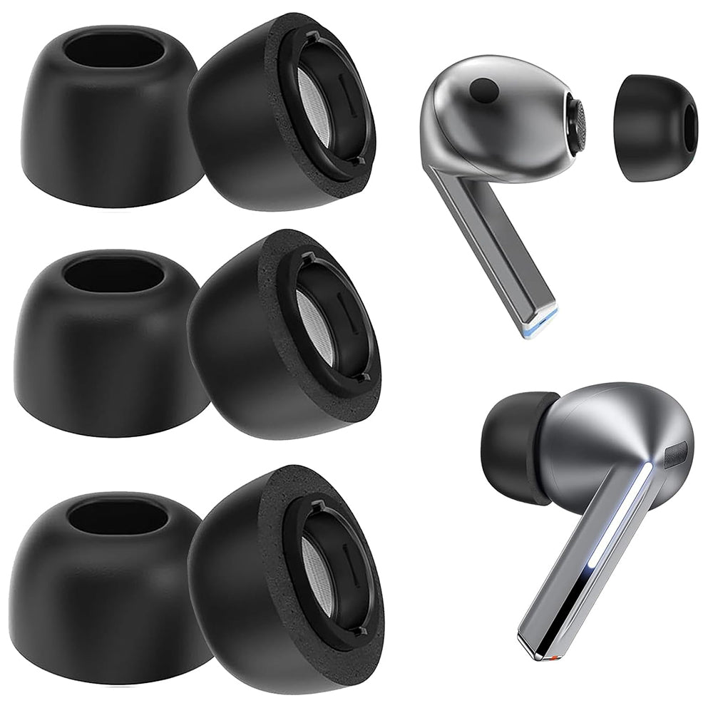 Techsuit ET3 ørepropper til Samsung Galaxy Buds3 Pro, Størrelse S / M / L, Sorte
