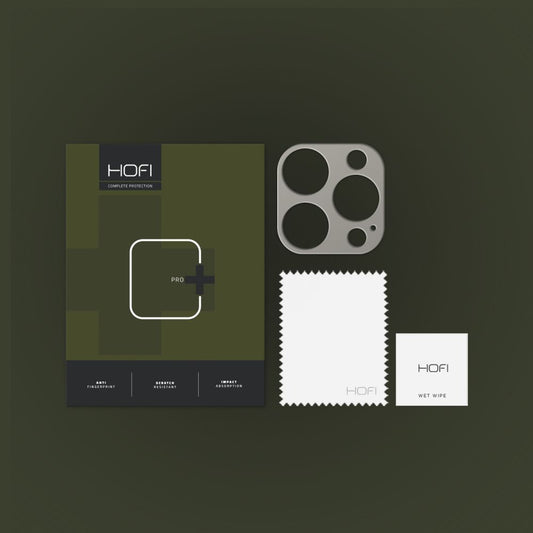 HOFI ALUCAM PRO+ HOFI ALUCAM PRO+ beskyttelsesramme til bagkamera til Apple iPhone 15 Pro Max / 15 Pro, grå