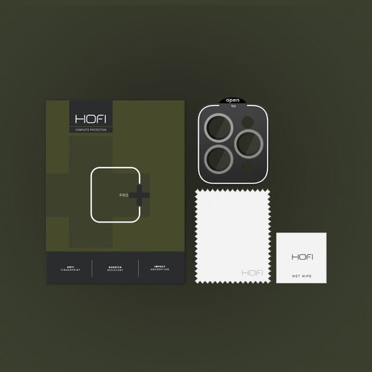 Beskyttelsesfilm til kamerabagside HOFI CamRing PRO+ til Apple iPhone 15 Pro Max / 15 Pro, glasbeskyttet