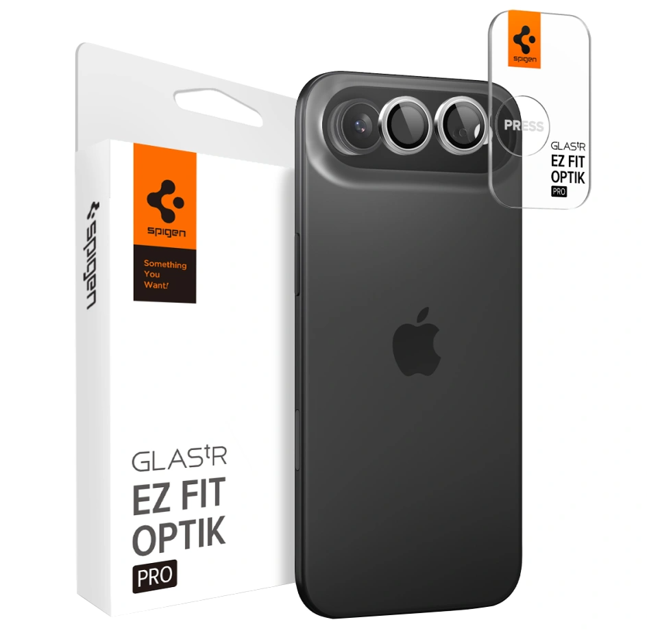 Beskyttelsesfilm til bagkameraet Spigen GlastR EZ FIT Optik Pro til Apple iPhone 17 Air, Hærdet glas, Sølv AGL10132