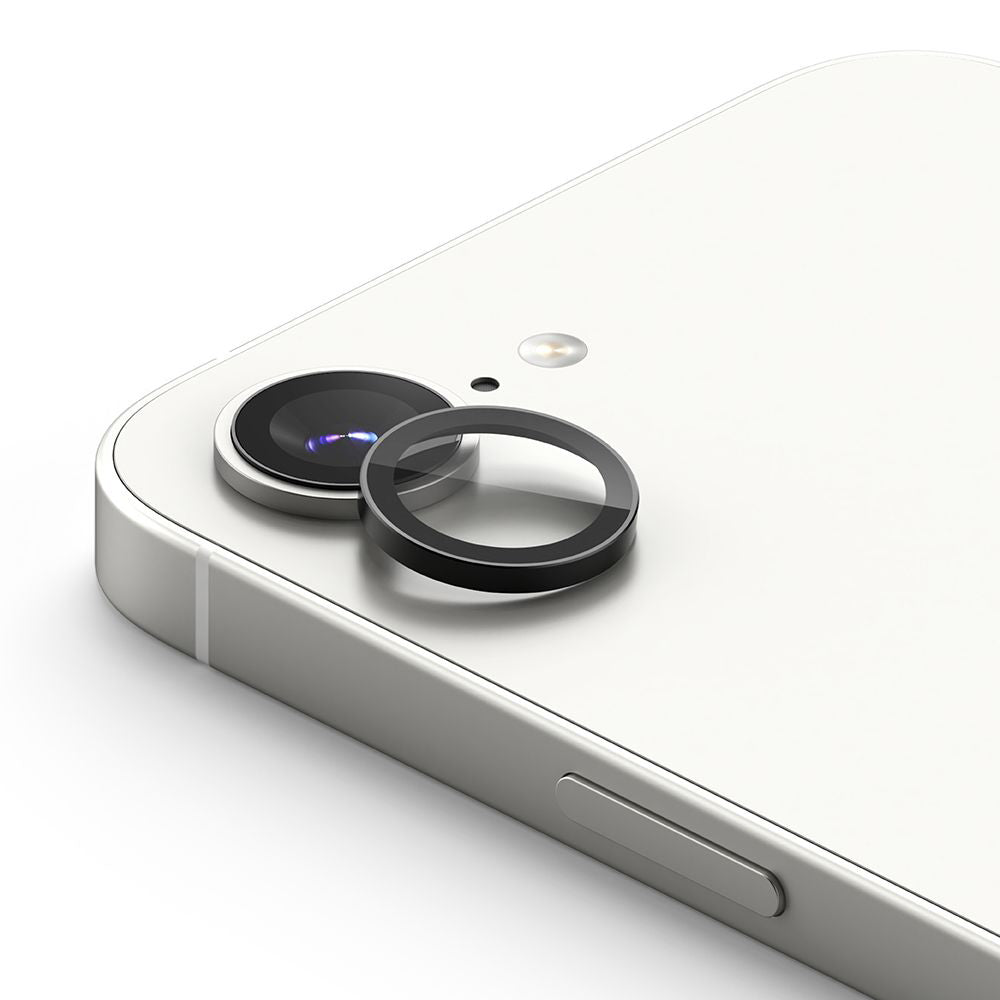 Beskyttelsesfilm til Ringke bagkamera for Apple iPhone 17e / 16e, Hærdet glas, Sæt med 2 stykker, Sort