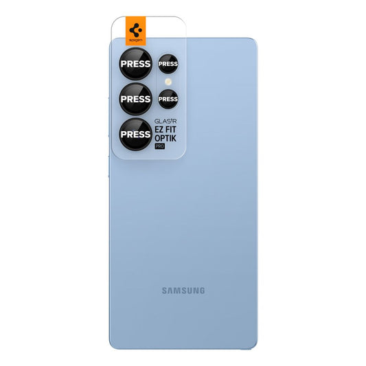 Beskyttelsesfilm til bagkameraet Spigen GlastR EZ FIT Optik Pro HD til Samsung Galaxy S25 Ultra S938, Hærdet glas, Sæt med 2 stykker, Sort