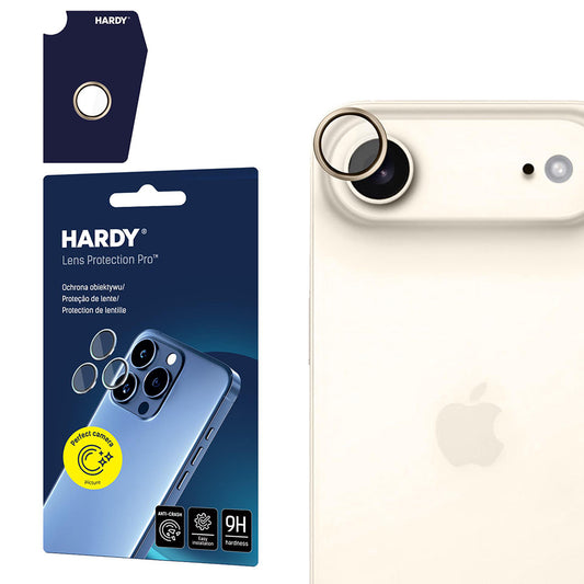 Beskyttelsesfilm til bagkameraet 3MK Hardy Protection Pro til Apple iPhone 17 Air, Hærdet glas, Gylden