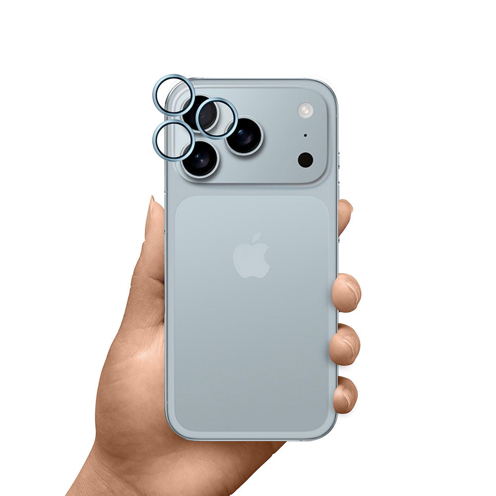 Beskyttelsesfilm til bagkameraet 3MK Hardy Protection Pro til Apple iPhone 17 Pro Max / 17 Pro, Hærdet Glas, Blå