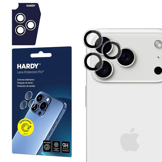 Beskyttelsesfilm til bagkameraet 3MK Hardy Protection Pro til Apple iPhone 17 Pro Max / 17 Pro, Hærdet glas, Gennemsigtig