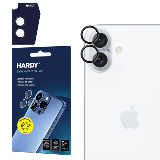 Beskyttelsesfilm til bagkameraet 3MK Hardy Protection Pro til Apple iPhone 17, Hærdet Glas, Sort