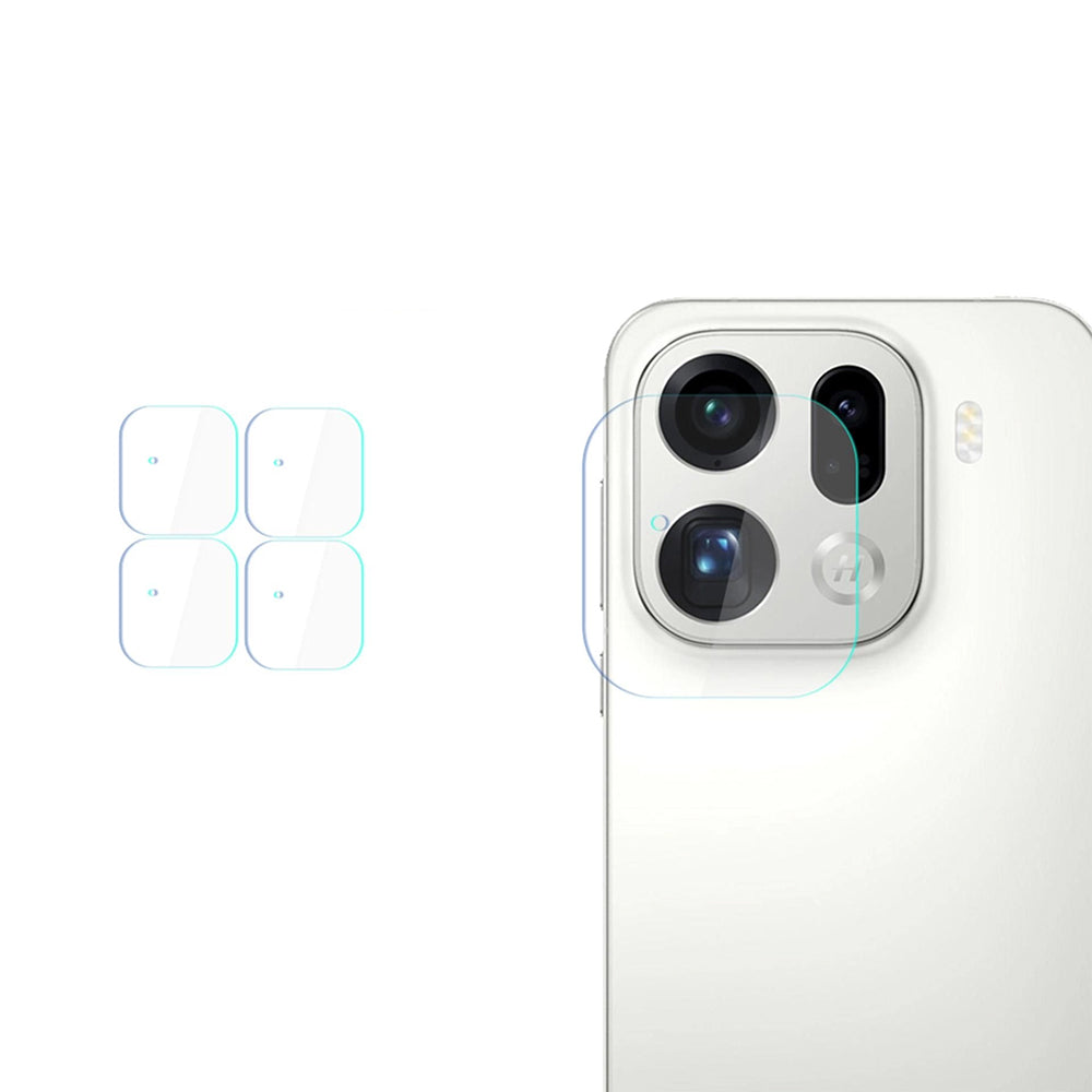 Beskyttelsesfilm til bagkameraet 3MK Protection til Oppo Find X9 Pro, Hærdet glas, Sæt med 4 stykker, Gennemsigtig