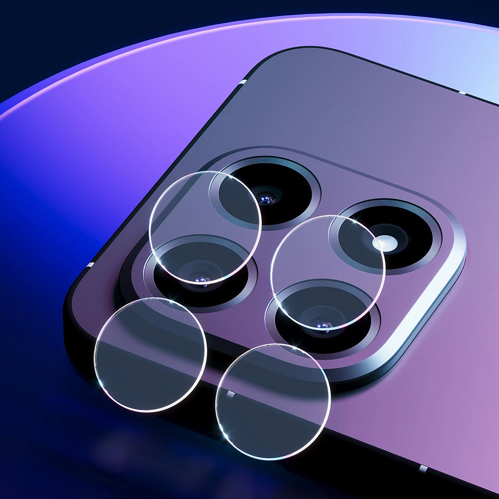 Beskyttelsesfilm til bagkameraet 3MK Protection til Oppo Find X9 Pro, Hærdet glas, Sæt med 4 stykker, Gennemsigtig
