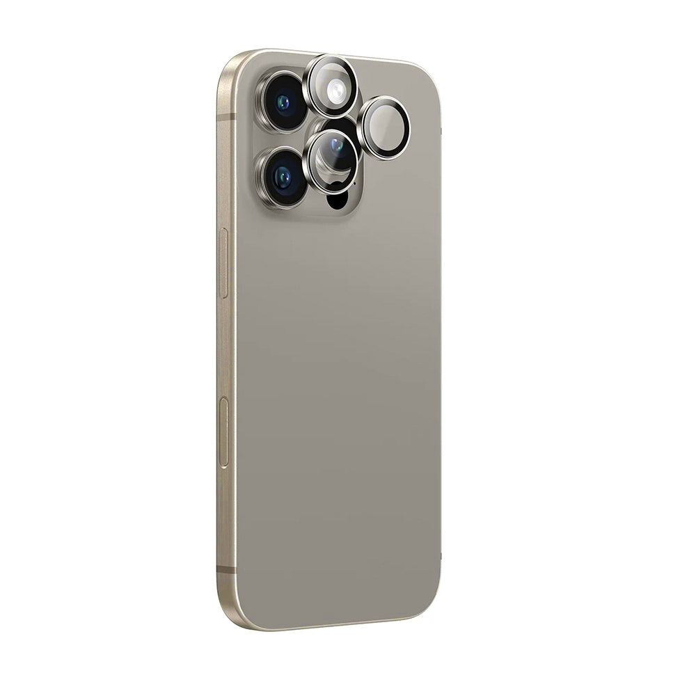 Anank AR bagkamera beskyttelsesfilm til Apple iPhone 16 Pro Max / 16 Pro, hærdet glas, metallisk grå