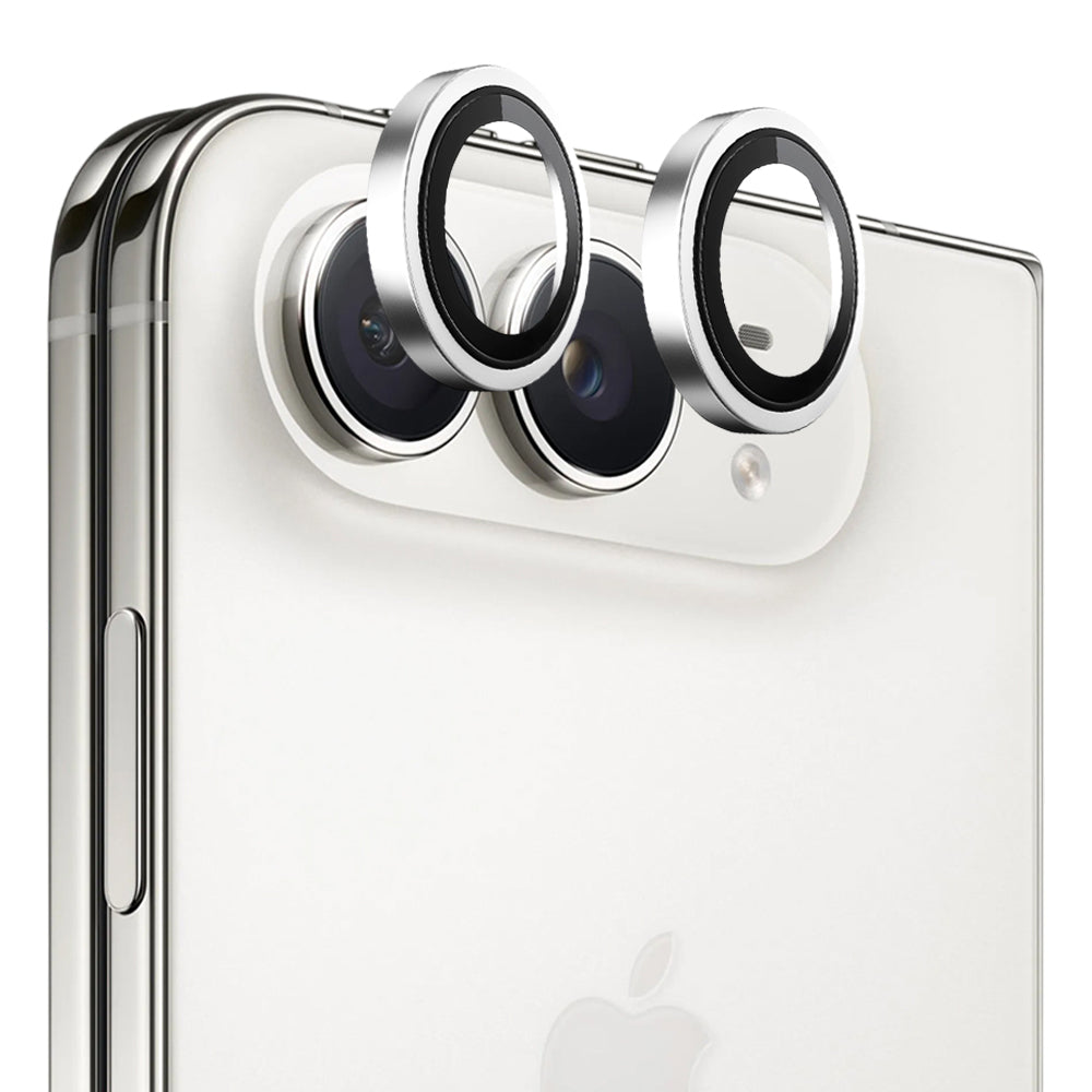 Blueo 99 antirefleks HD-beskyttelsesglas til bagkamera til Apple iPhone Duo, hærdet glas, sølvfarvet