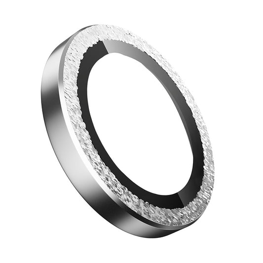 Beskyttelsesfilm til bagsidekameraet Blueo Glitter Diamond Metal Frame til Apple iPhone 17, Hærdet glas, Sølvfarvet