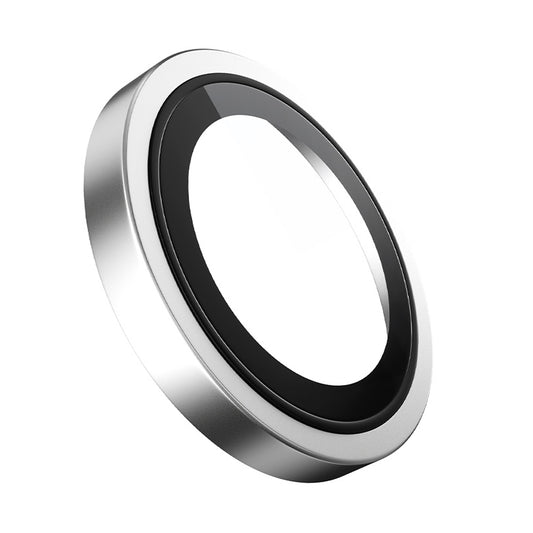 Blueo Metal Frame bagkamera beskyttelsesfilm til Apple iPhone 16 Pro Max / 16 Pro, hærdet glas, sølv