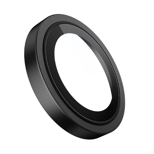 Blueo Metal Frame bagkamera beskyttelsesfilm til Apple iPhone 16 Pro Max / 16 Pro, hærdet glas, sort