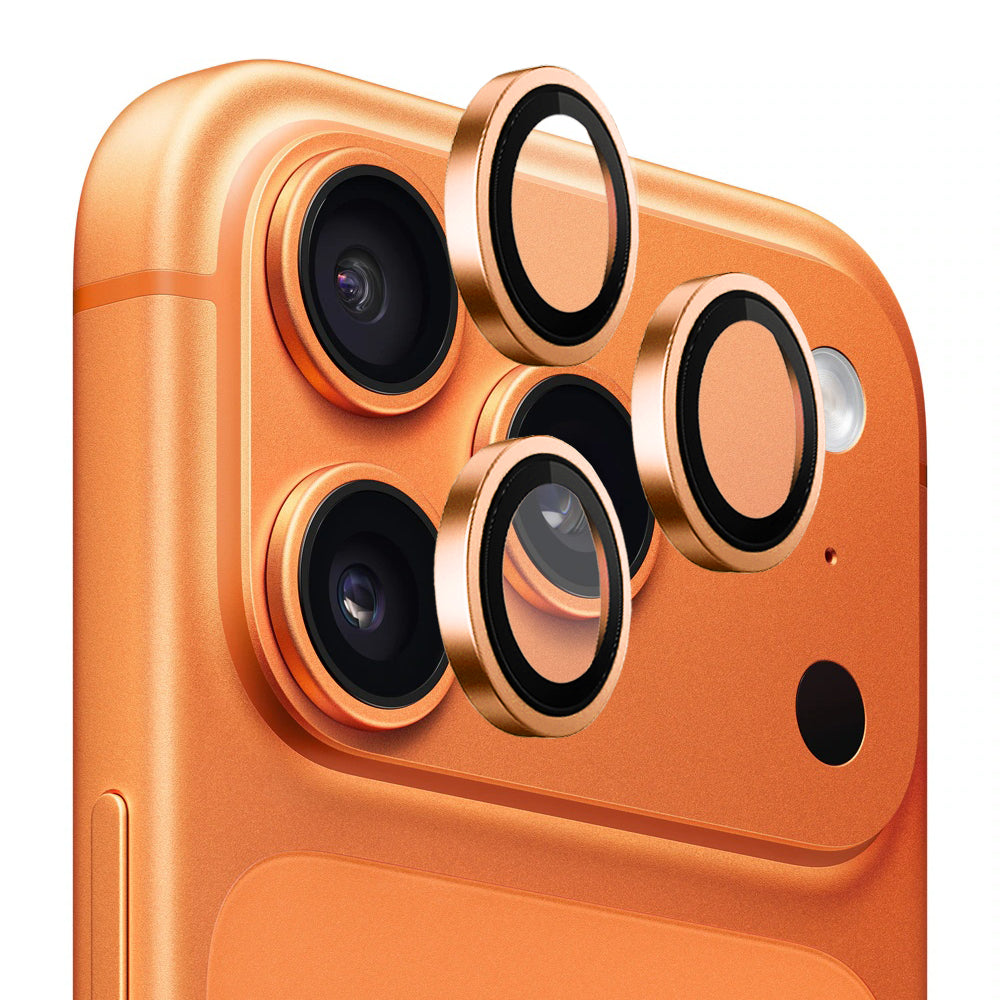 Beskyttelsesfilm til bagkameraet Blueo Metal Frame til Apple iPhone 17 Pro Max / 17 Pro, Hærdet glas, Orange