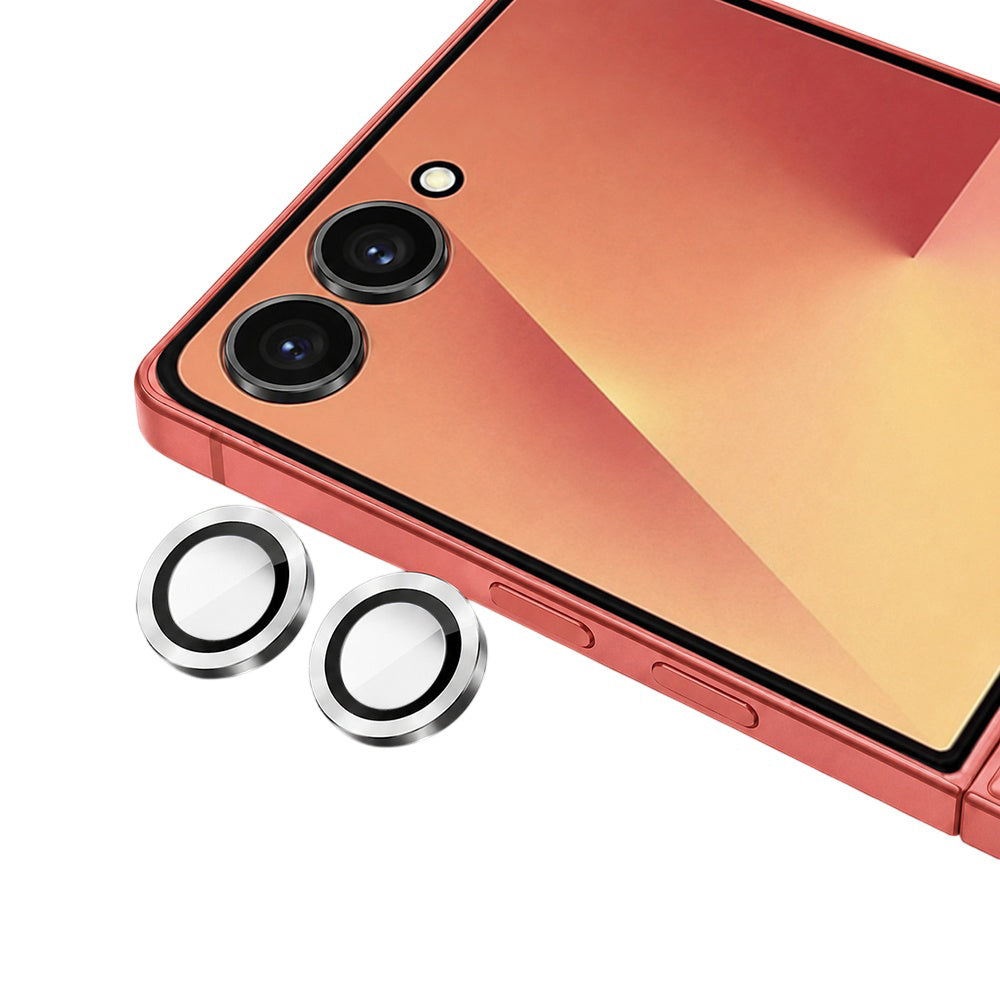 Blueo bagkamera beskyttelsesfilm til Samsung Galaxy Z Flip8 F776, hærdet glas, sølv