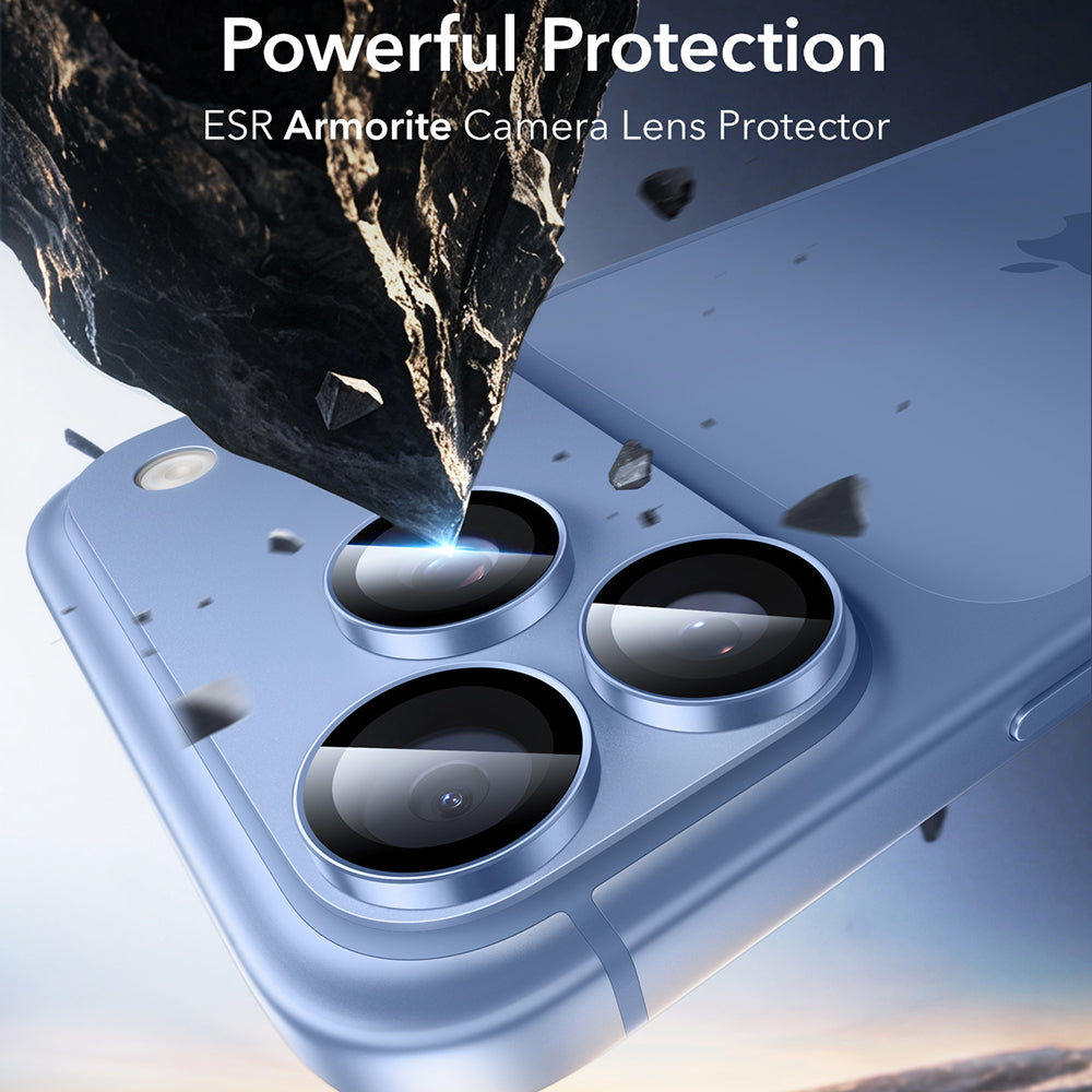Beskyttelsesfilm til bagkamera ESR Armorite til Apple iPhone 18 Pro / 18 Pro max, hærdet glas, blå
