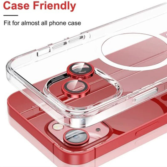 Beskyttelsesfilm til bagkamera Lito S+ til Apple iPhone 14, hærdet glas, rød