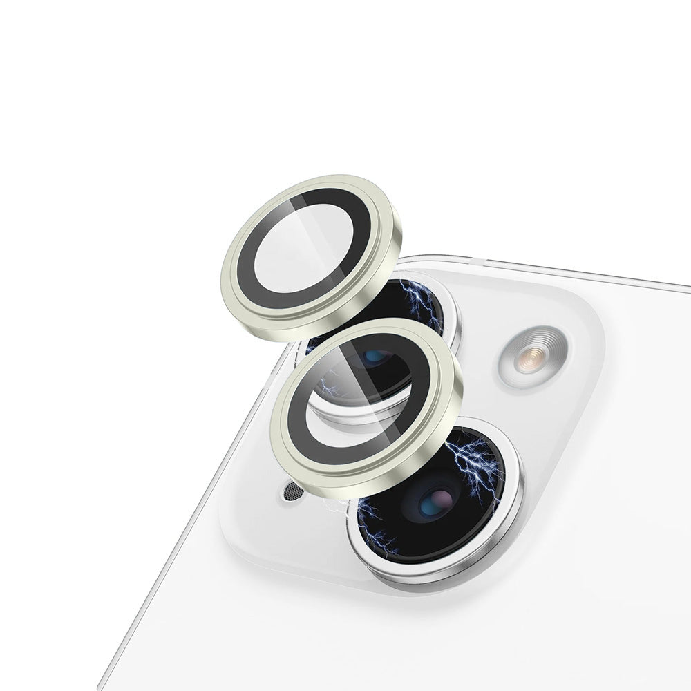 Beskyttelsesfilm til bagkamera Lito S+ til Apple iPhone 15 Plus / 15, hærdet glas, gul