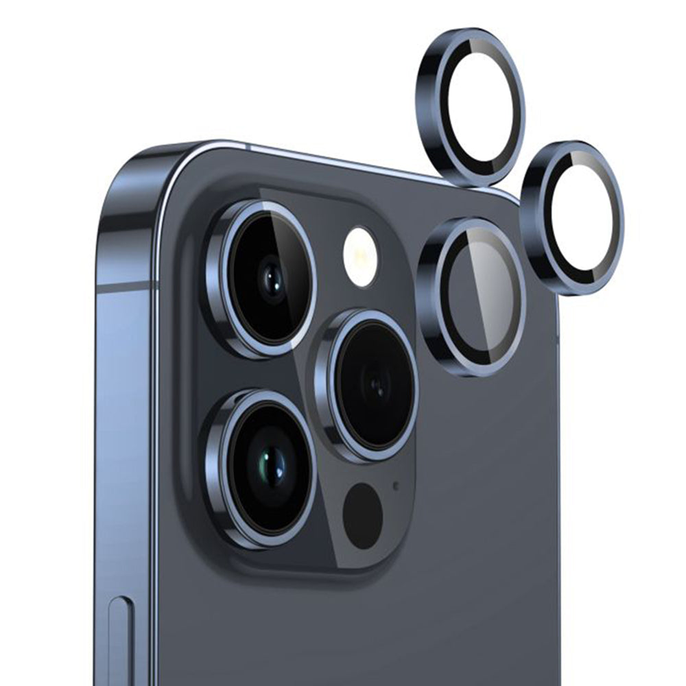 Beskyttersfolie til bagkamera Lito S+ til Apple iPhone 15 Pro Max / 15 Pro, hærdet glas, blå