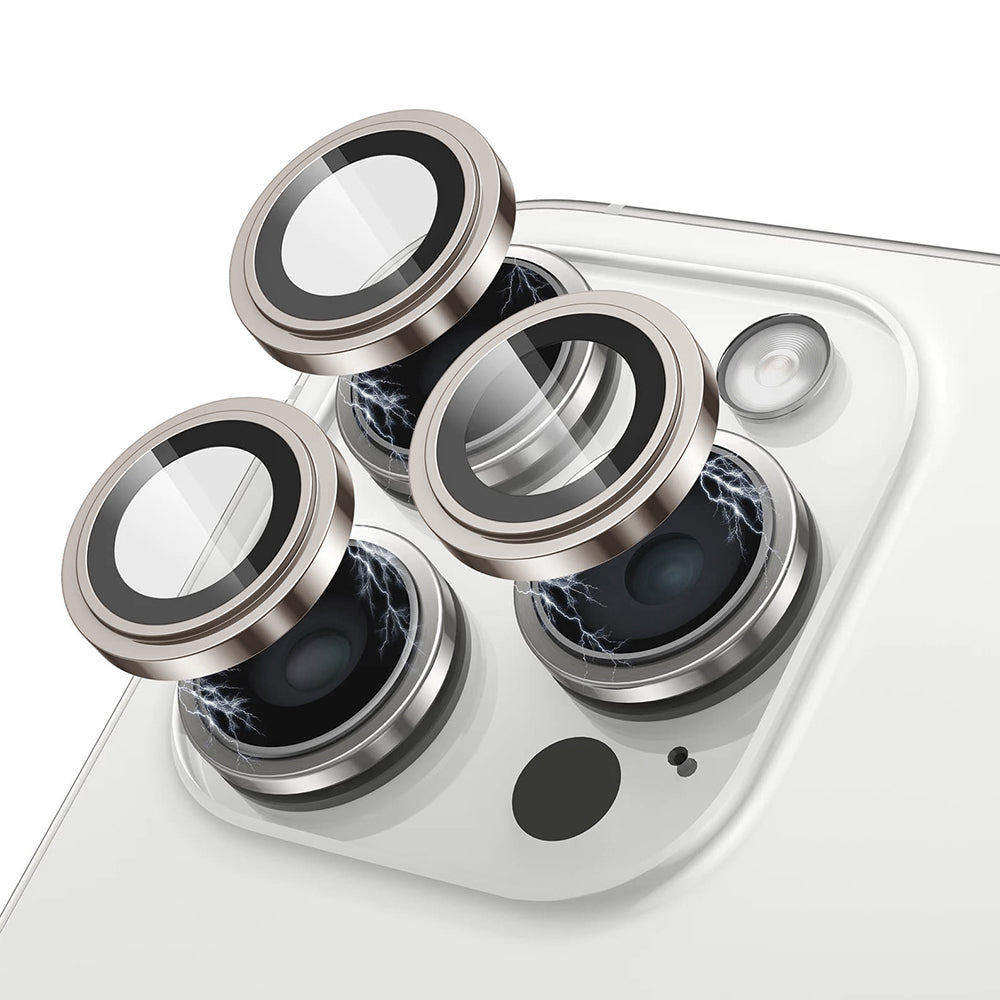 Bagskærmsbeskyttelsesfilm Lito S+ til Apple iPhone 15 Pro Max / 15 Pro, hærdet glas, metallisk grå