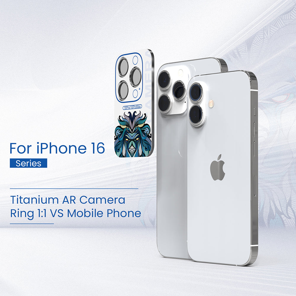 Beskyttersfolie til bagkamera Lito S+ til Apple iPhone 16 Pro Max / 16 Pro, hærdet glas, sort