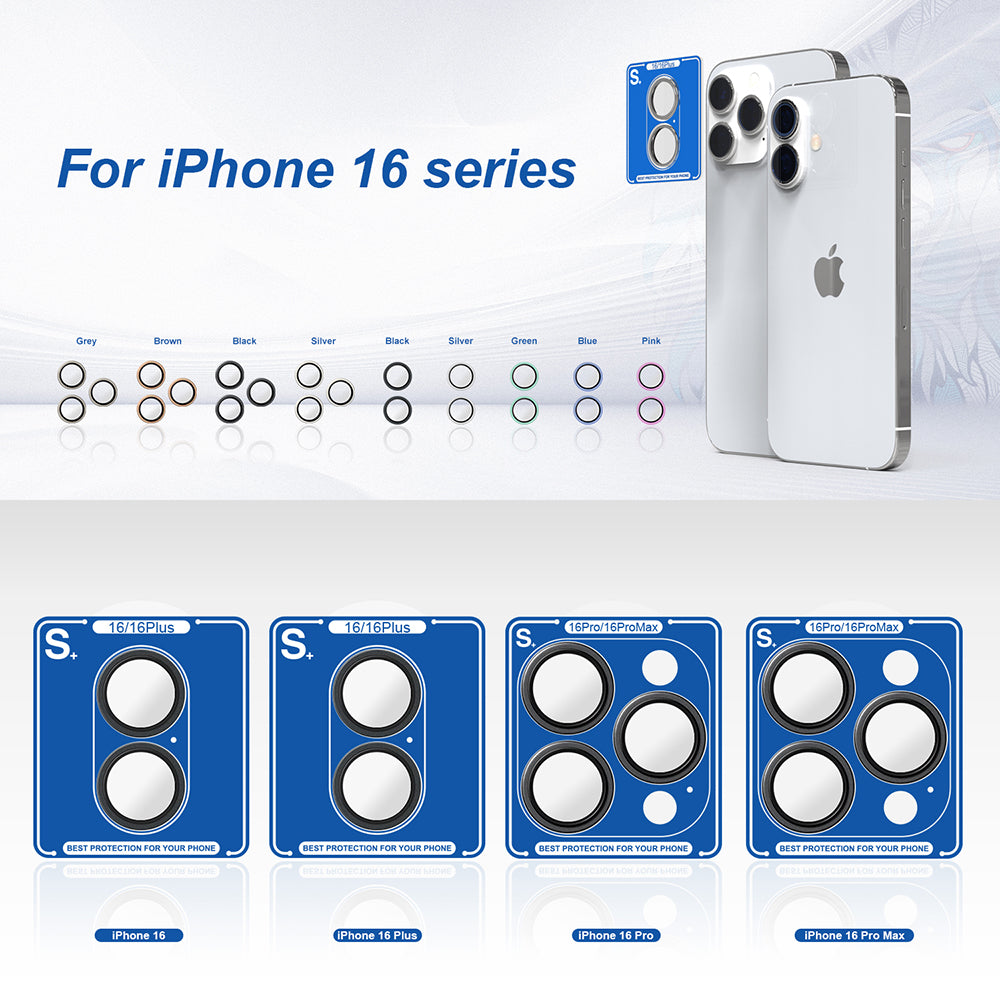 Beskyttelsesfilm til bagkamera Lito S+ til Apple iPhone 16, hærdet glas, grøn