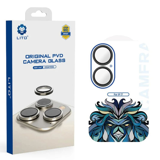 Beskyttelsesfilm til bagkamera Lito Titanium AR til Apple iPhone 17, Hærdet glas, Sort