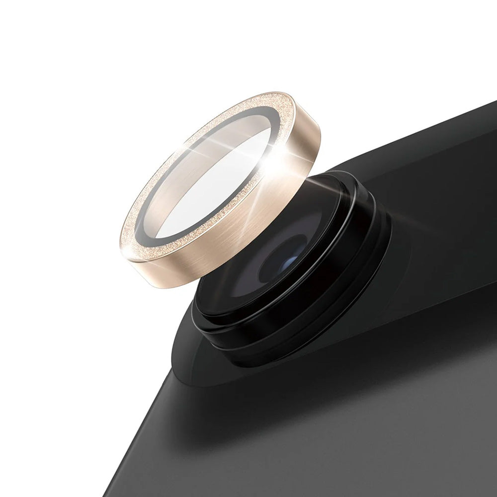 Beskyttelsesfilm til bagkameraet PanzerGlass Hoops Glitter til Apple iPhone 17 Air, Hærdet glas, Gylden