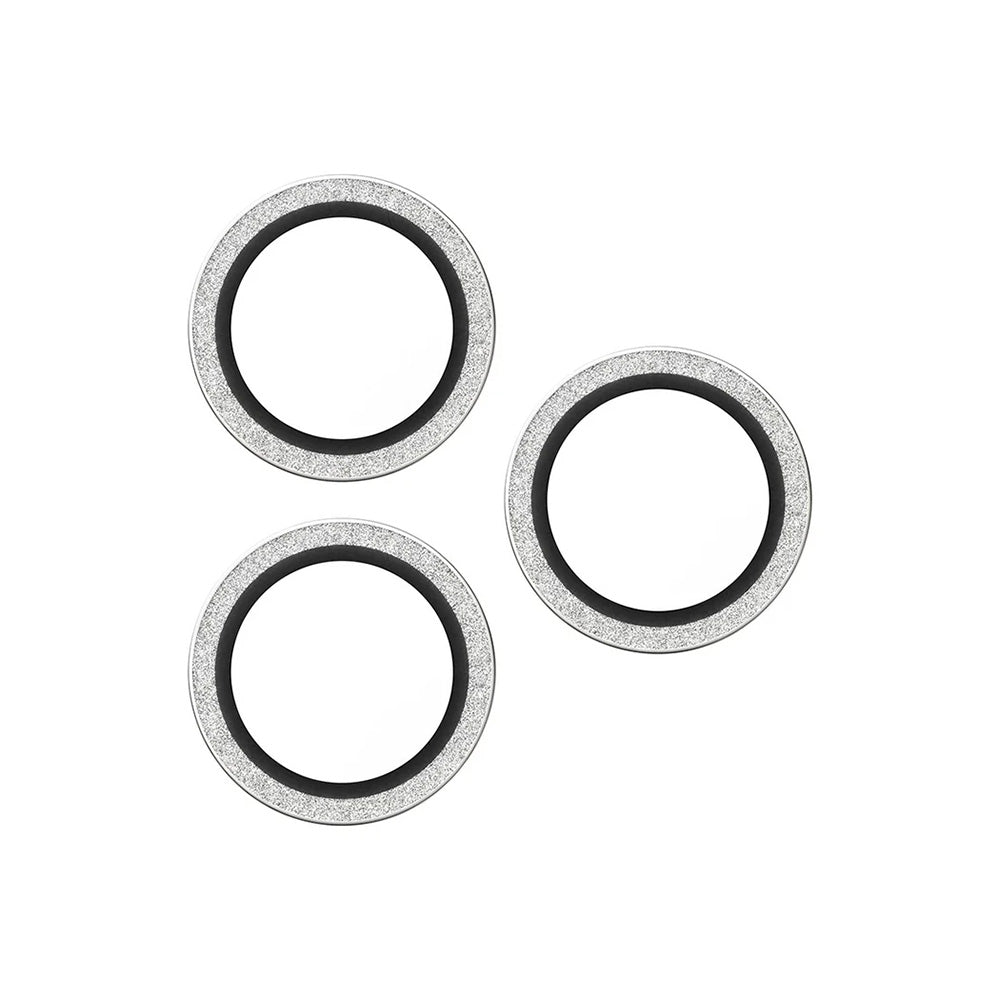 Beskyttelsesfilm til bagkamera PanzerGlass Hoops Glitter til Apple iPhone 17 Pro Max / 17 Pro / 16 Pro Max / 16 Pro, Hærdet glas, Sølvfarvet